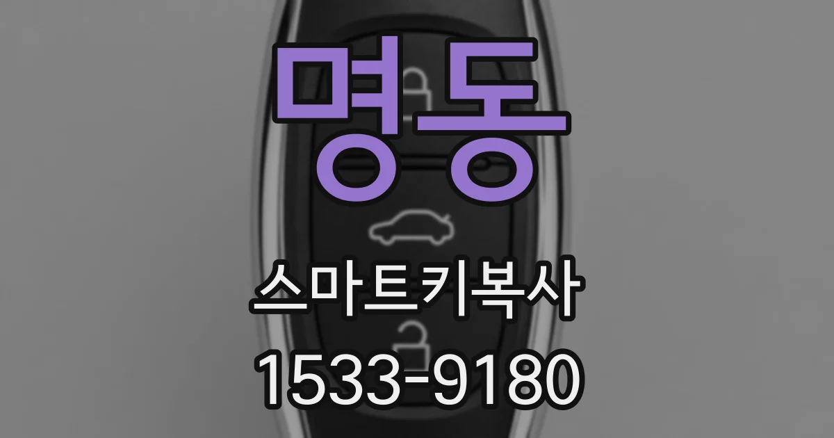 명동 스마트키복사