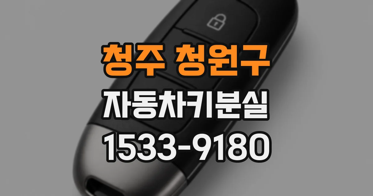 청주 청원구 자동차키분실