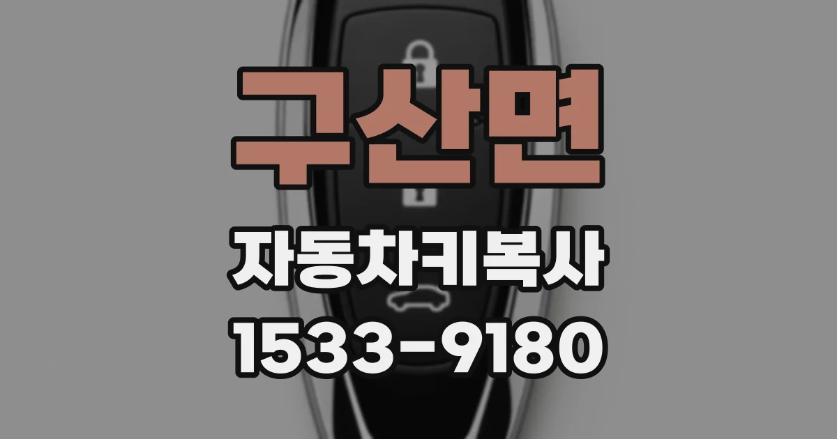 구산면 자동차키복사