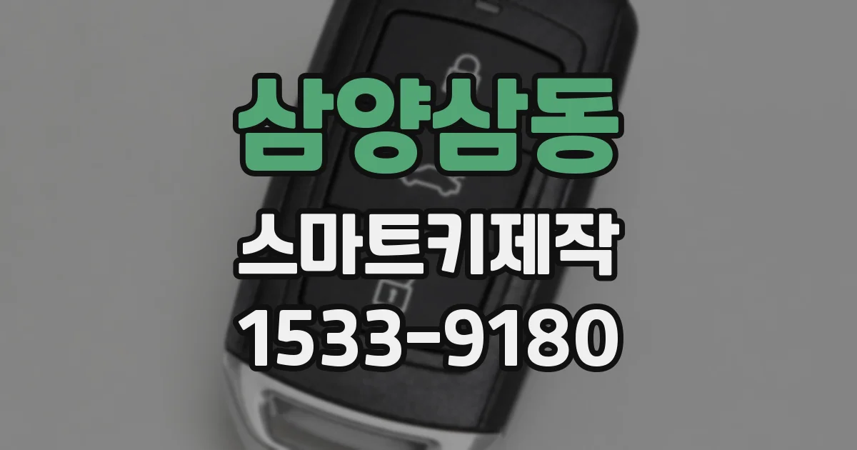 삼양삼동 스마트키제작