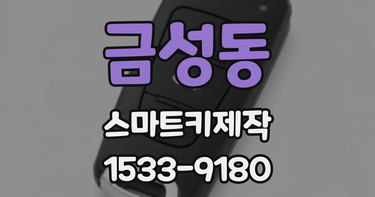 금성동 스마트키제작