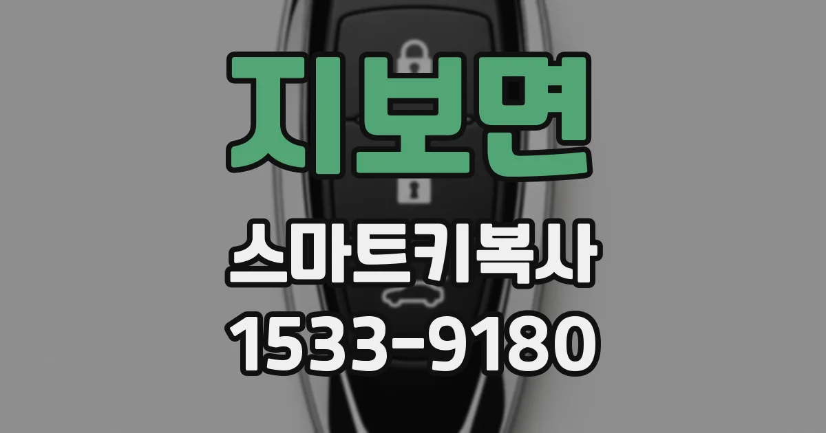 지보면 스마트키복사