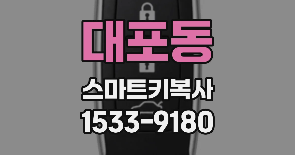 대포동 스마트키복사