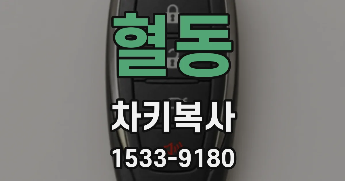 혈동 차키복사