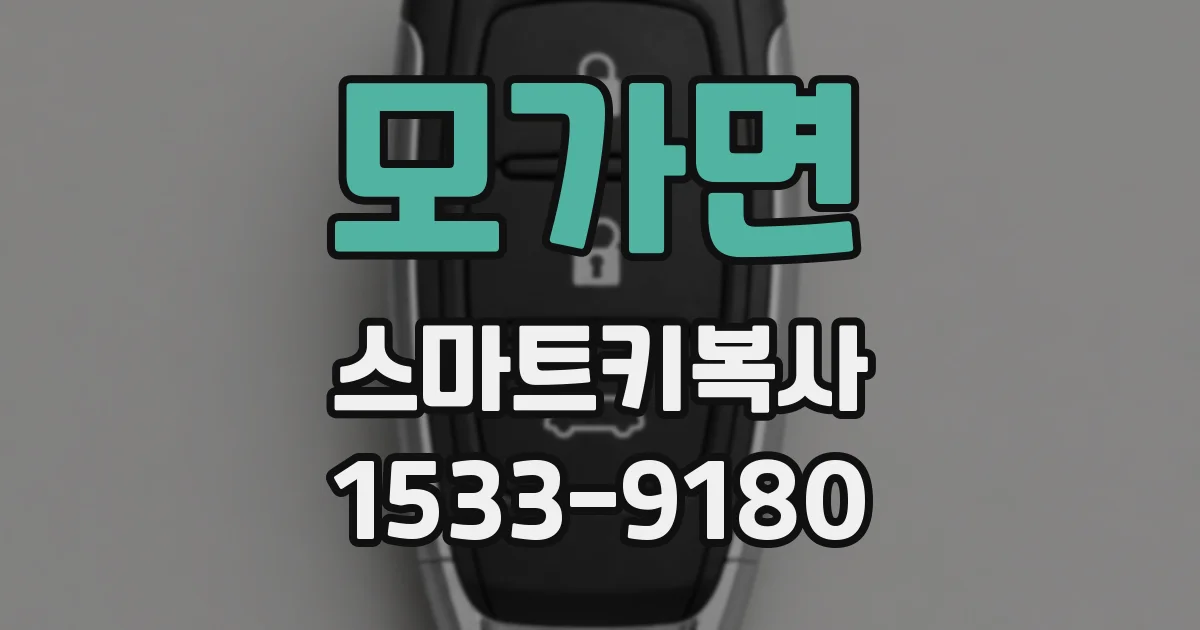 모가면 스마트키복사