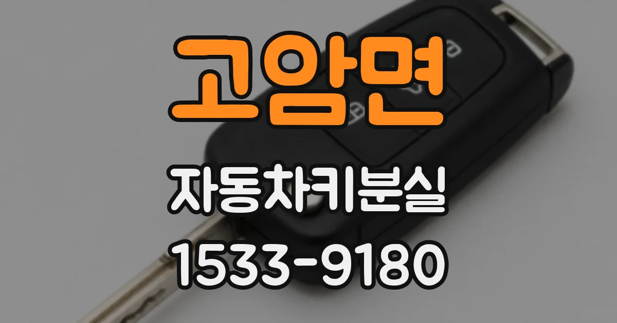 고암면 자동차키분실