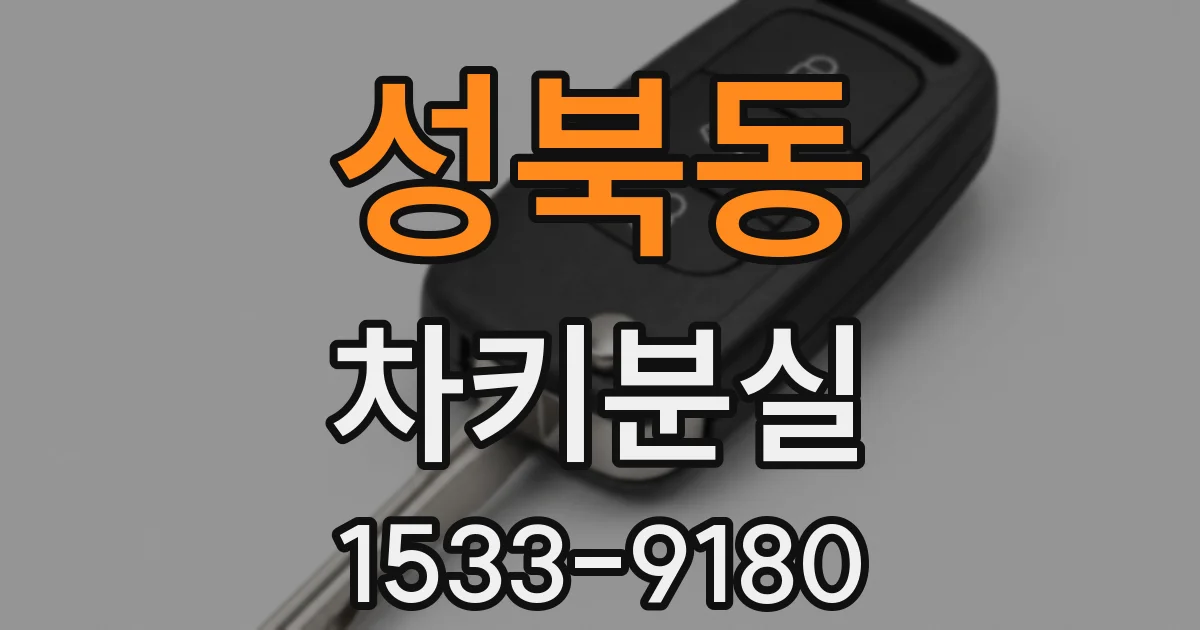 성북동 차키분실