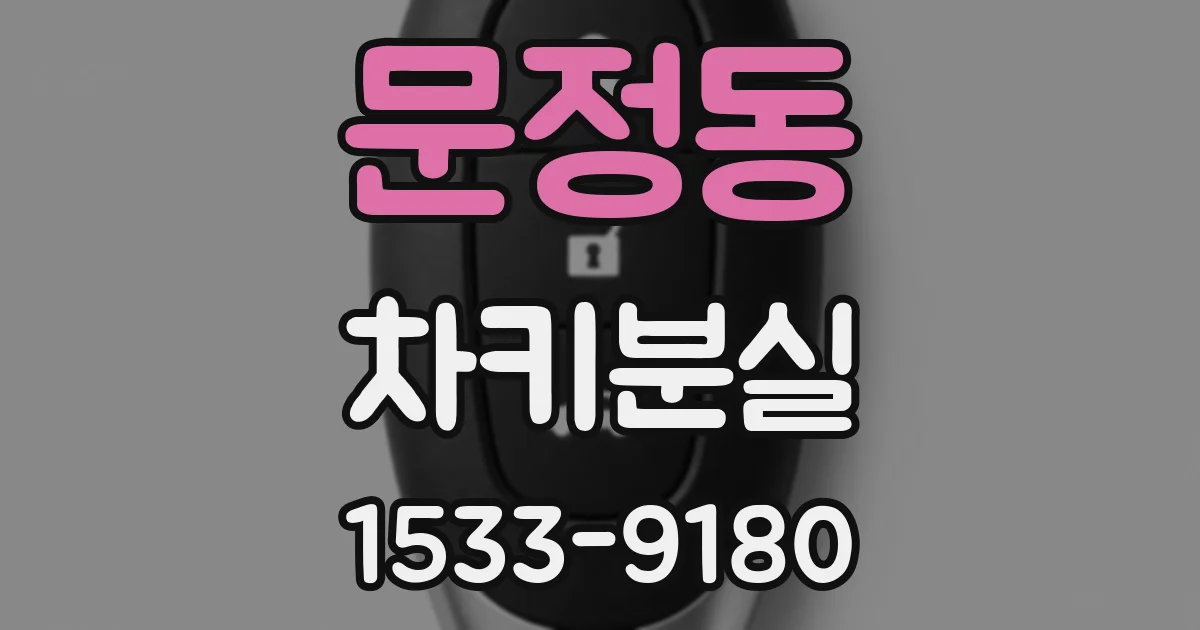 문정동 차키분실