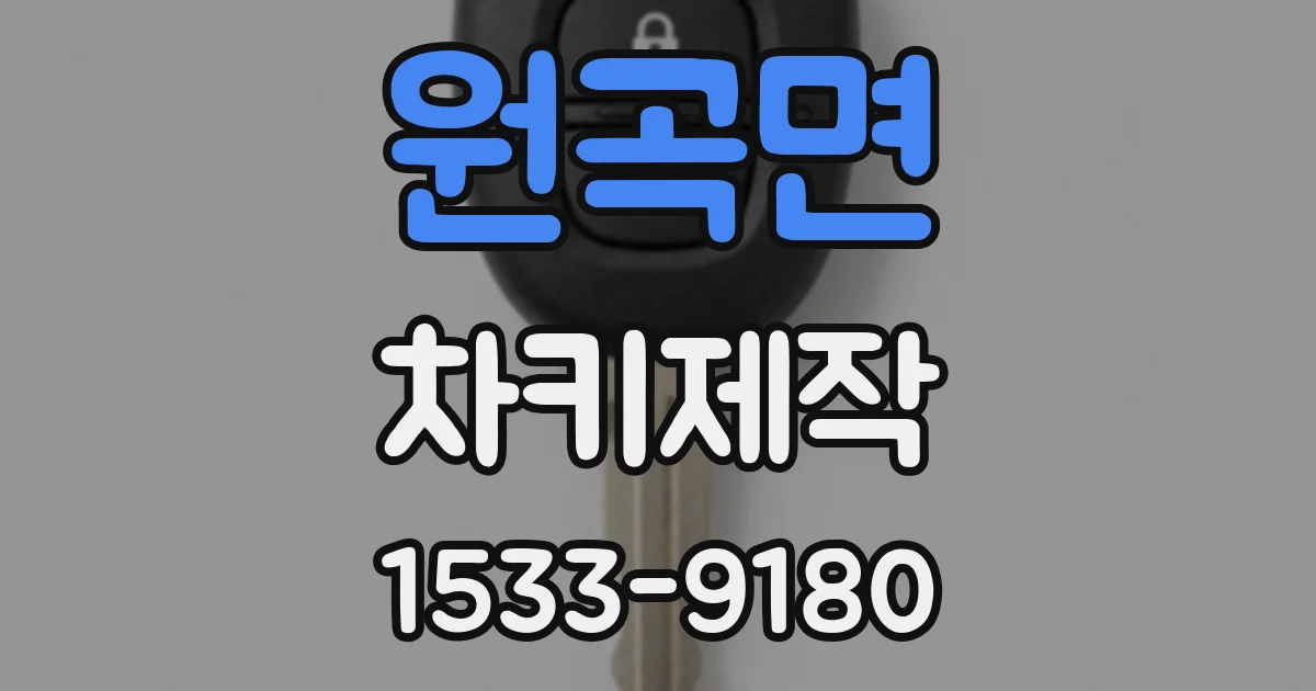 원곡면 차키제작