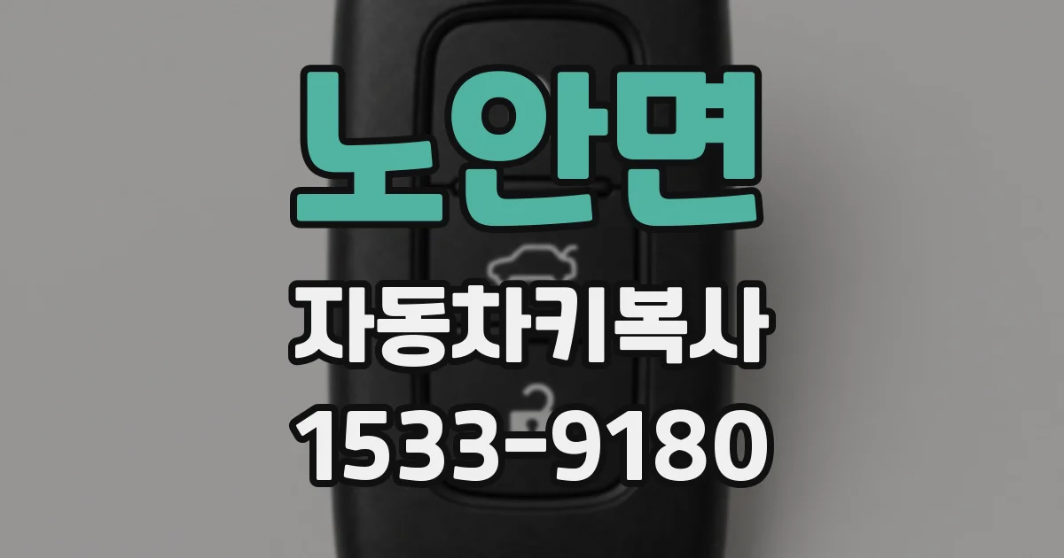 노안면 자동차키복사