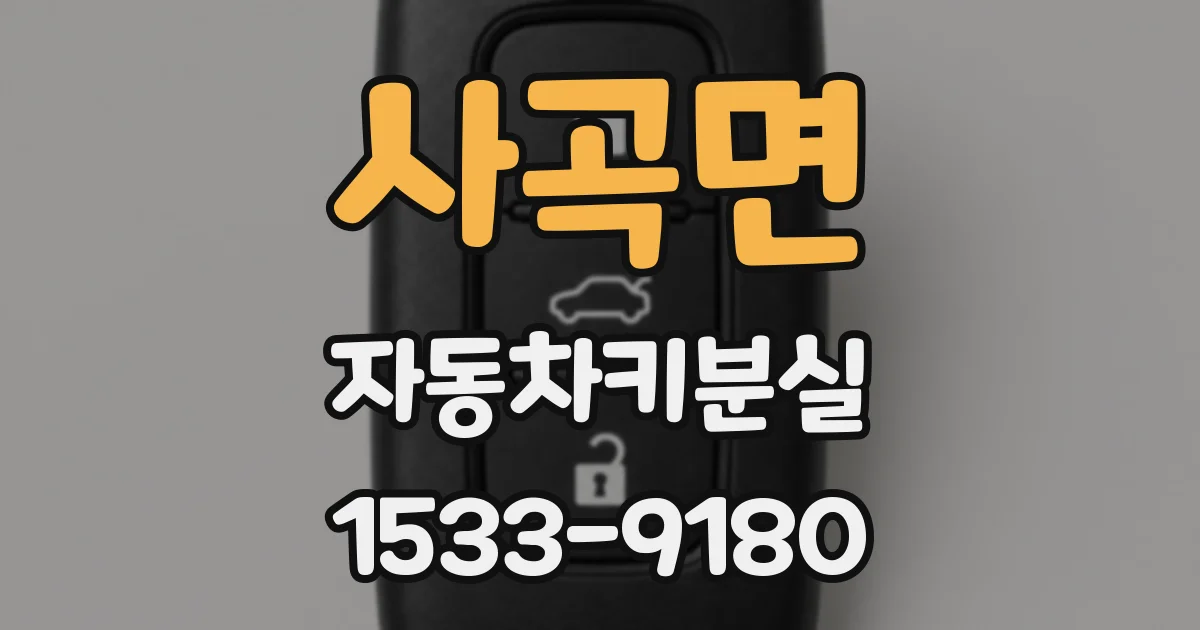 사곡면 자동차키분실