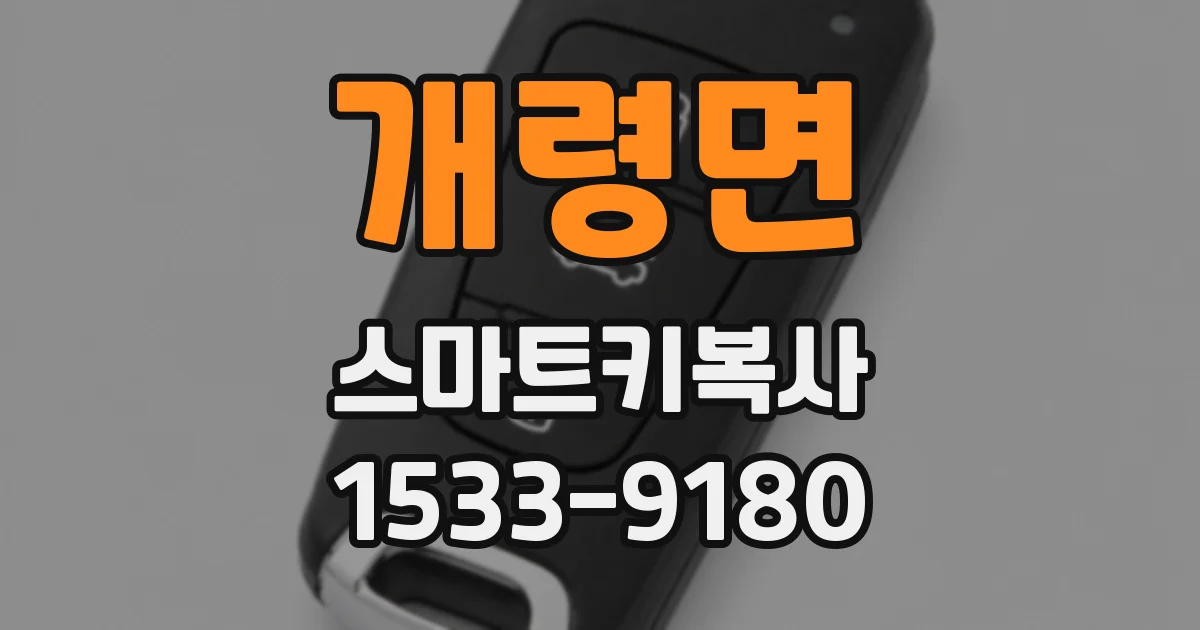 개령면 스마트키복사