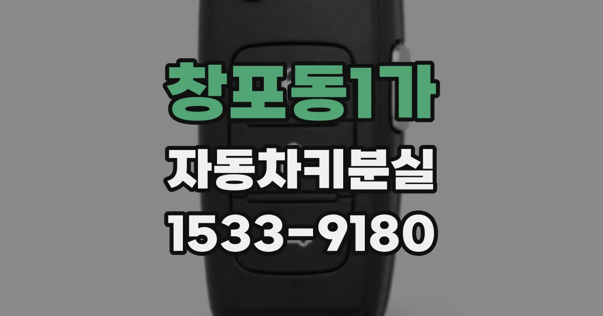창포동1가 자동차키분실
