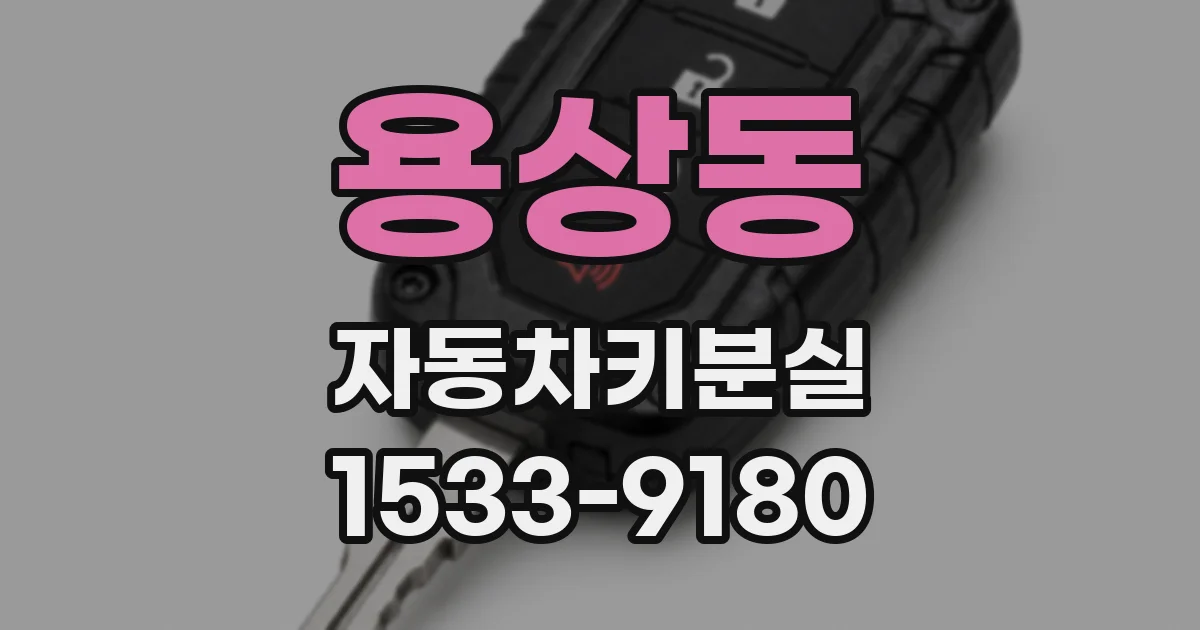 용상동 자동차키분실