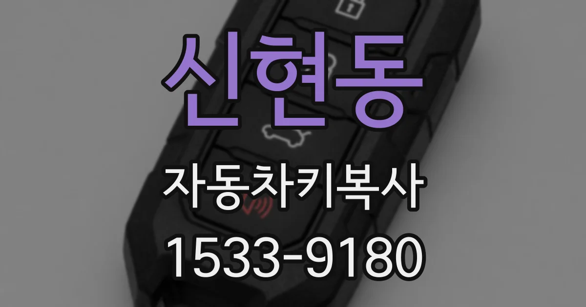 신현동 자동차키복사