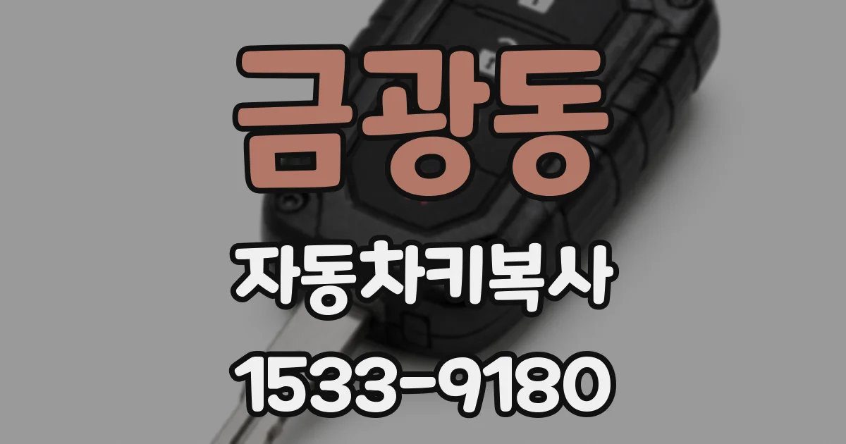 금광동 자동차키복사