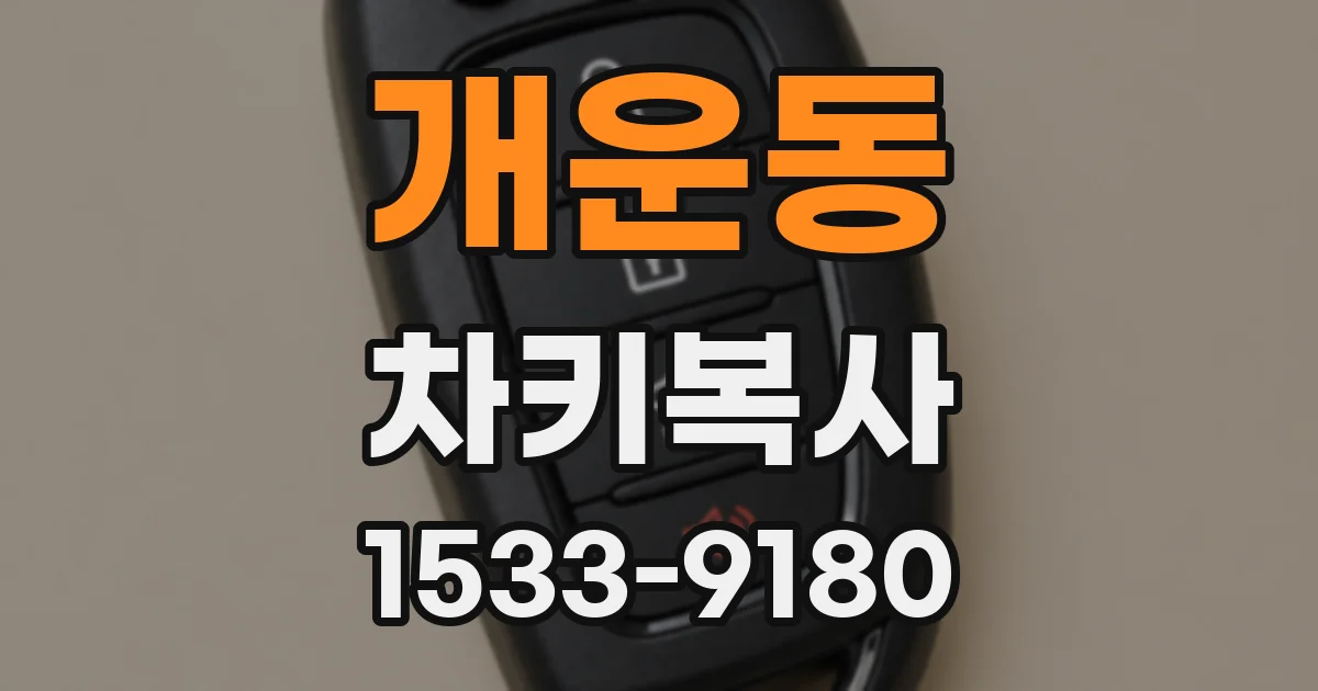 개운동 차키복사