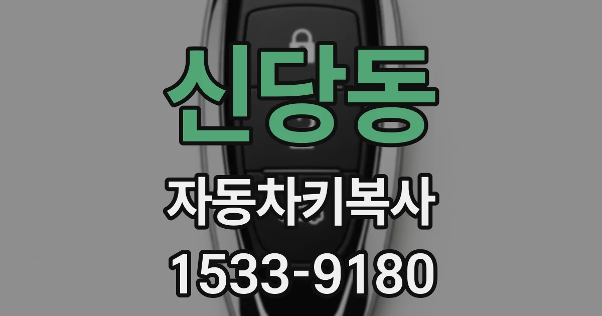 신당동 자동차키복사