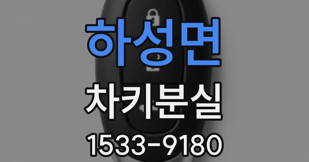 하성면 차키분실