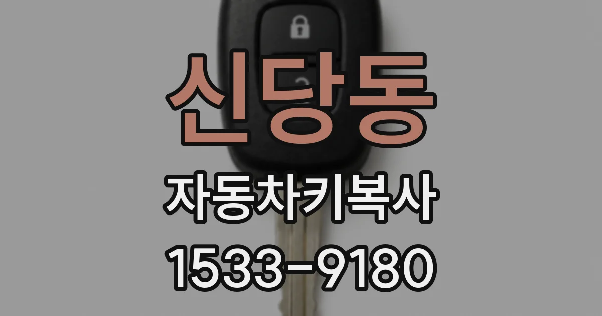 신당동 자동차키복사