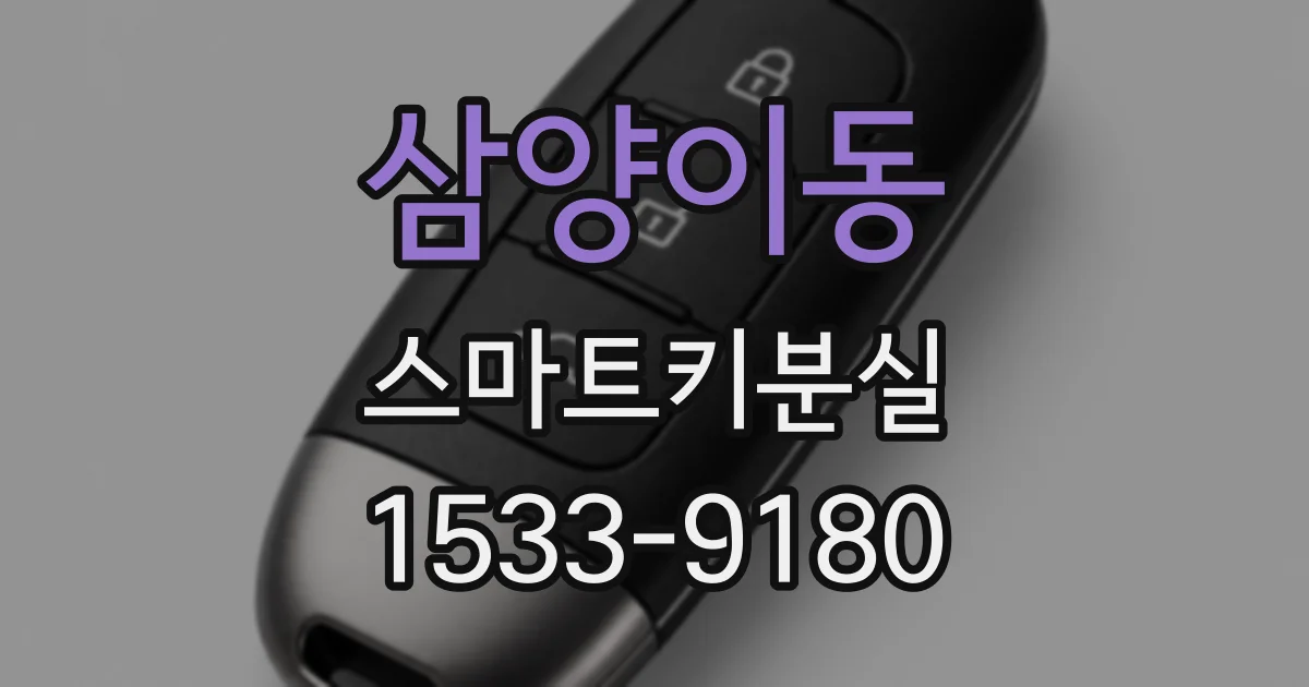 삼양이동 스마트키분실