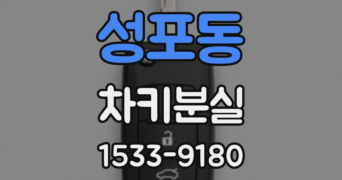 성포동 차키분실