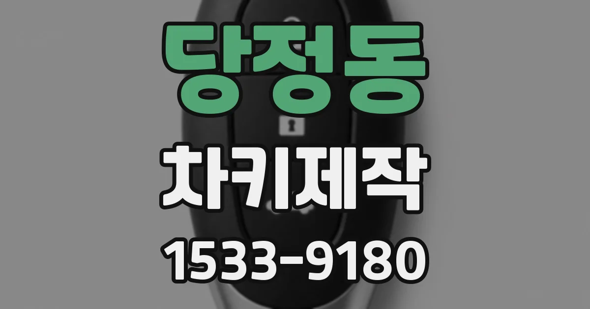 당정동 차키제작