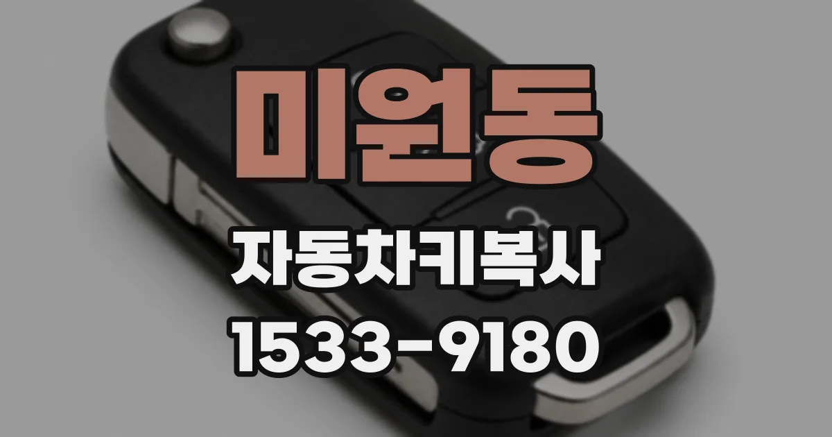 미원동 자동차키복사