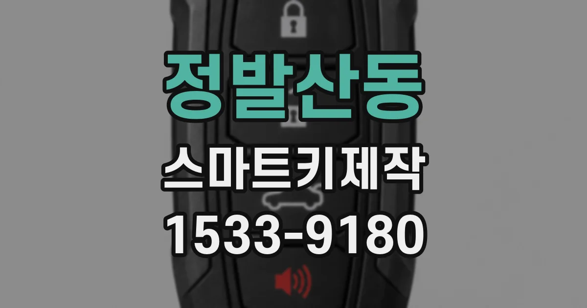 정발산동 스마트키제작