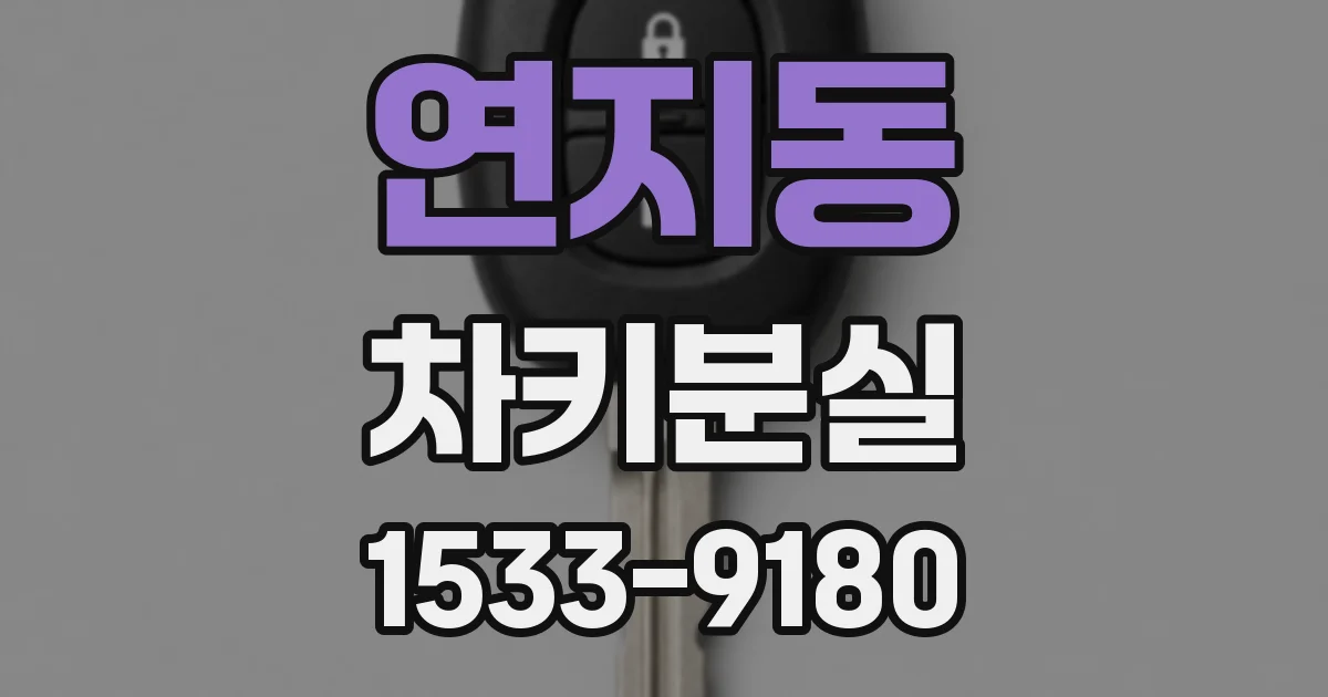 연지동 차키분실