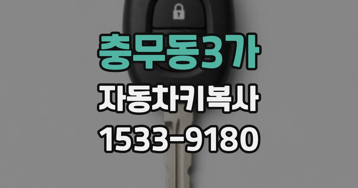 충무동3가 자동차키복사