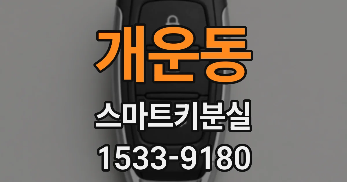개운동 스마트키분실