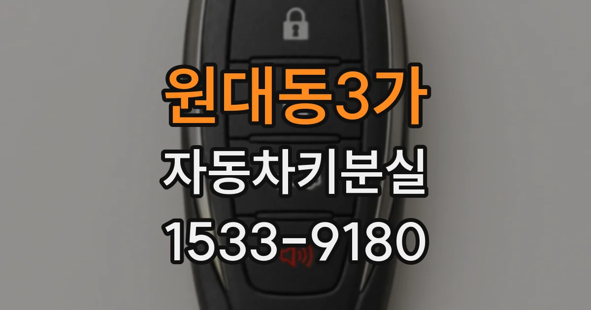 원대동3가 자동차키분실