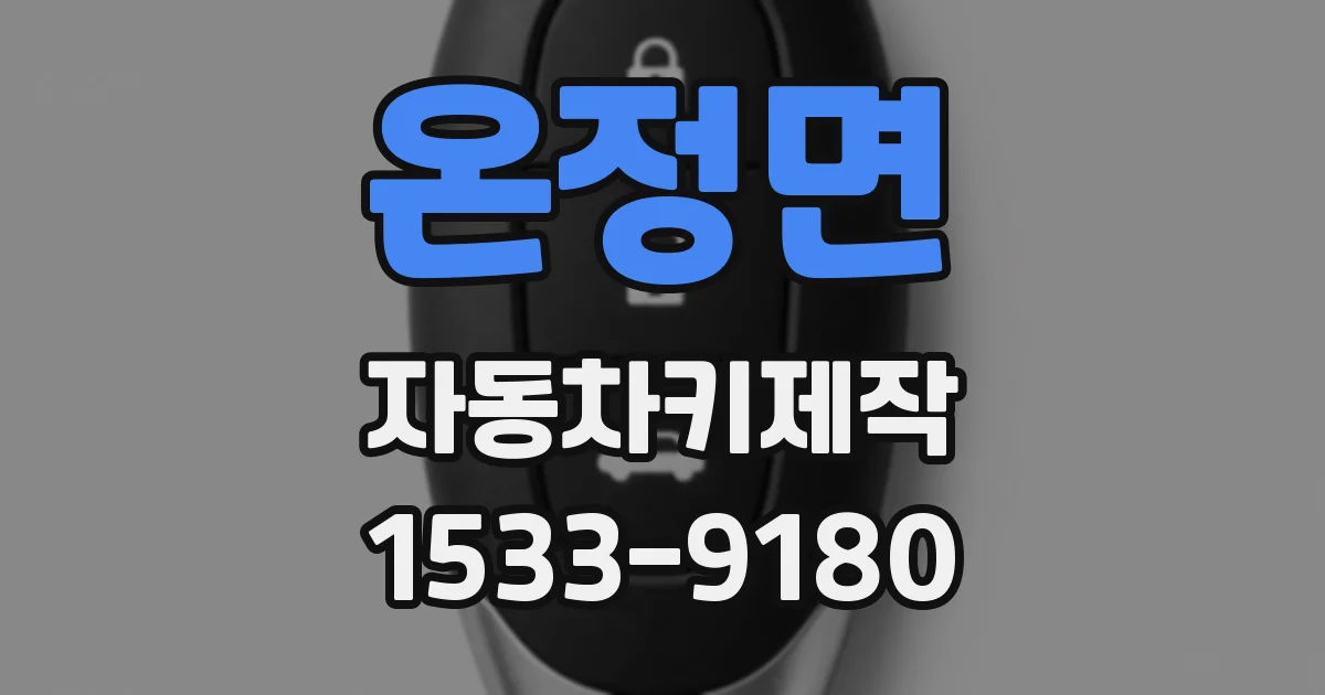 온정면 자동차키제작
