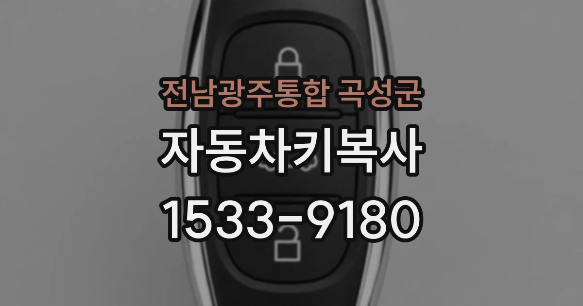 전남광주통합 곡성군 자동차키복사