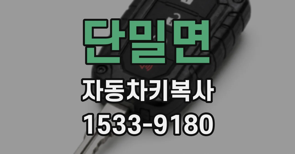 단밀면 자동차키복사