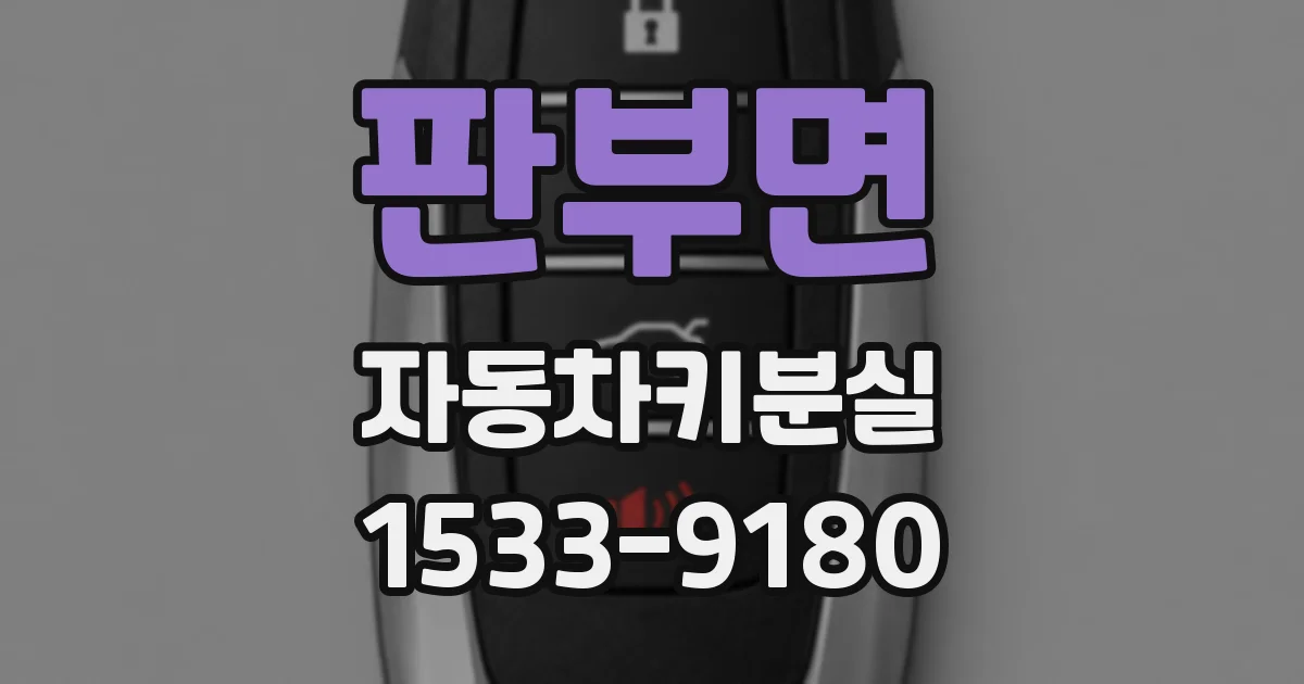 판부면 자동차키분실