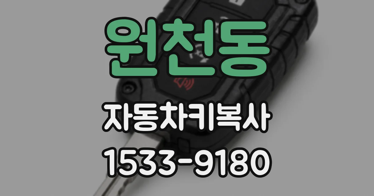 원천동 자동차키복사