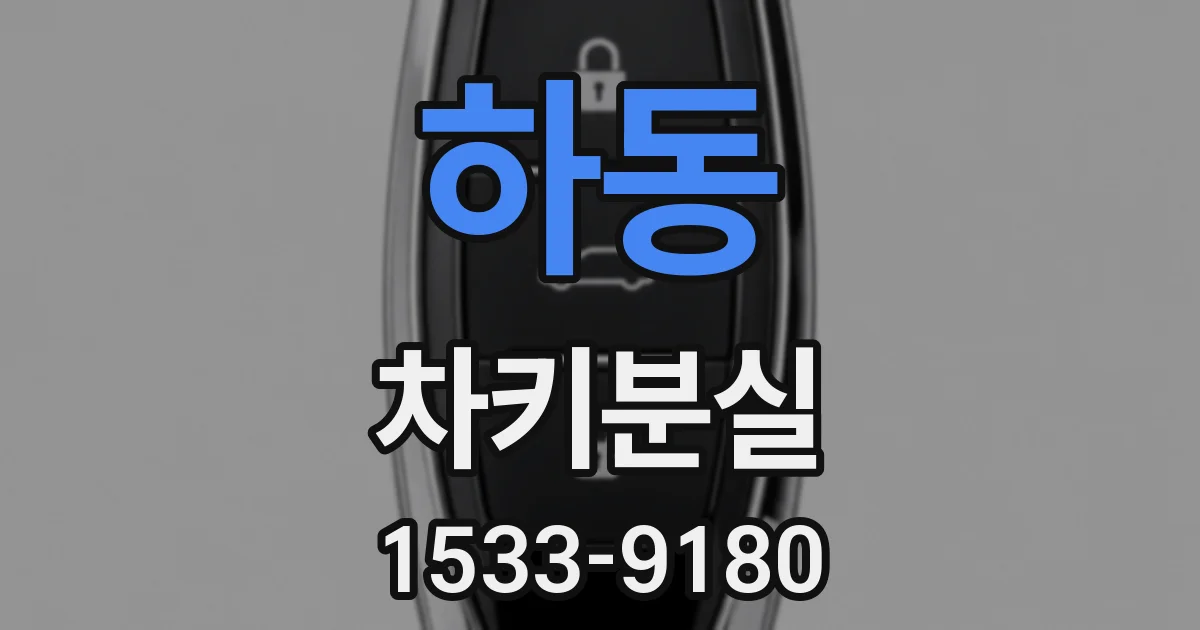 하동 차키분실