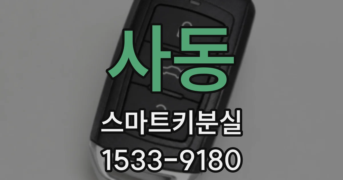 사동 스마트키분실