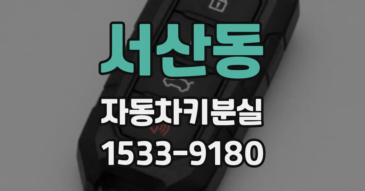 서산동 자동차키분실