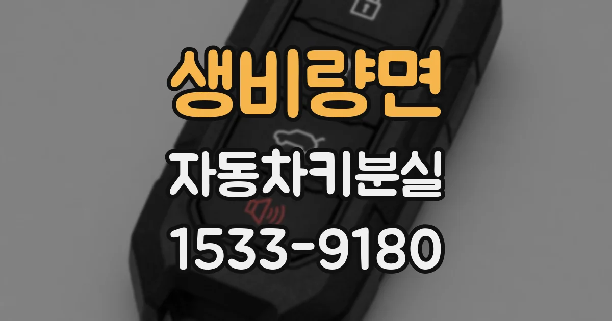 생비량면 자동차키분실