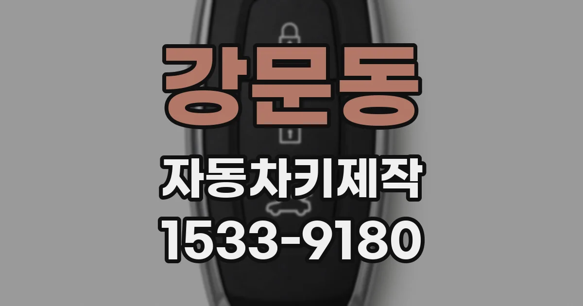 강문동 자동차키제작