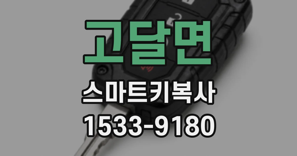 고달면 스마트키복사