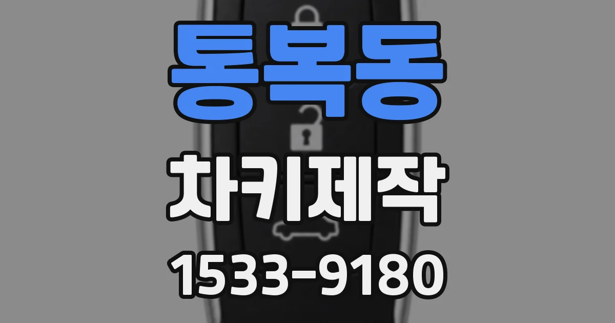 통복동 차키제작