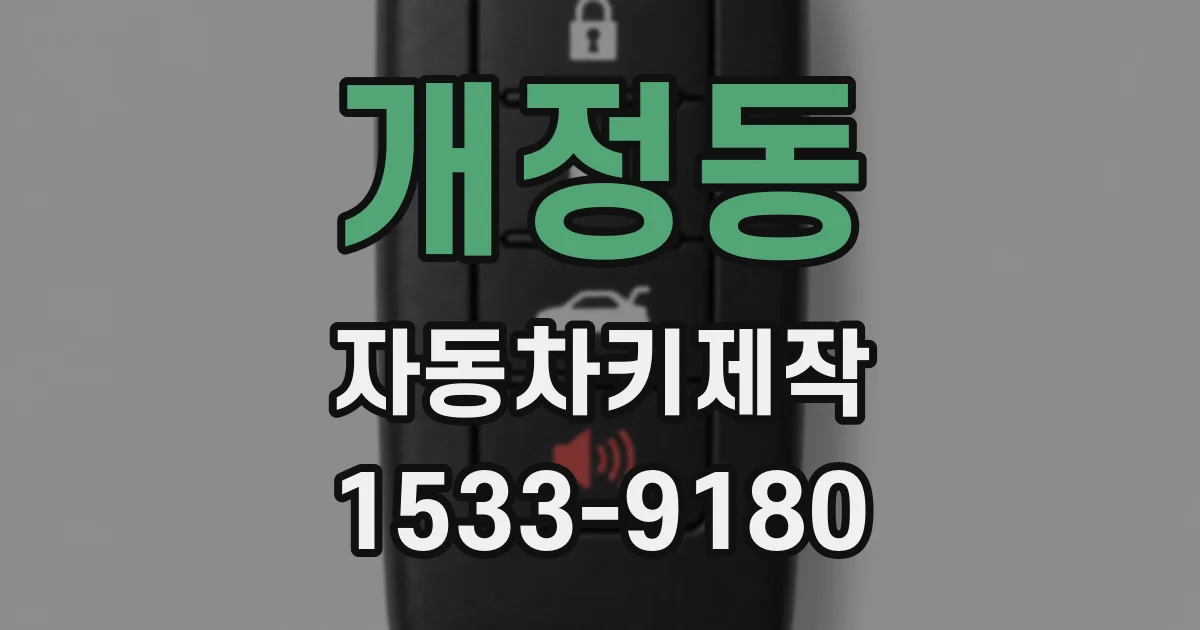 개정동 자동차키제작