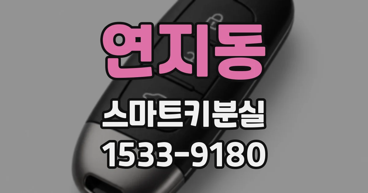 연지동 스마트키분실