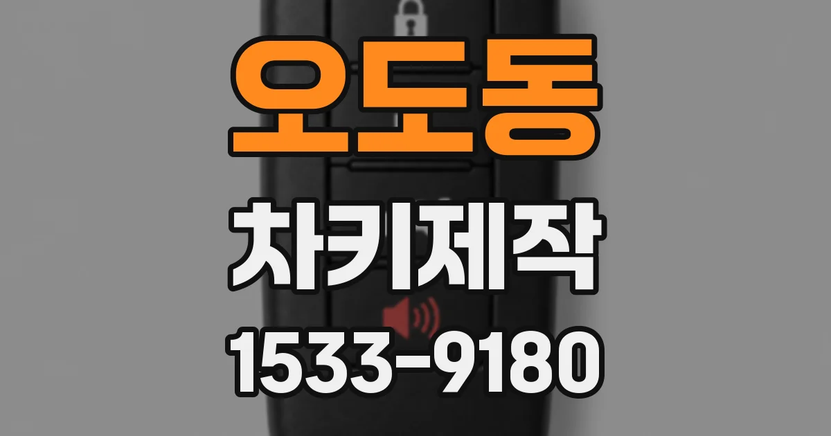 오도동 차키제작