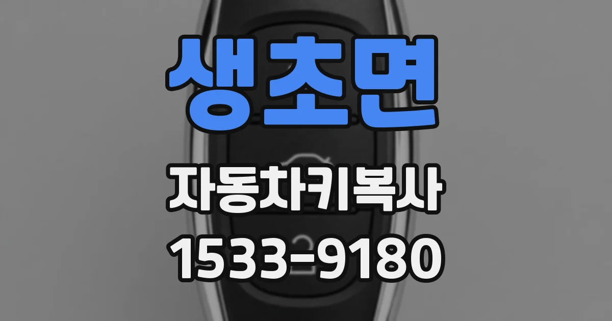 생초면 자동차키복사