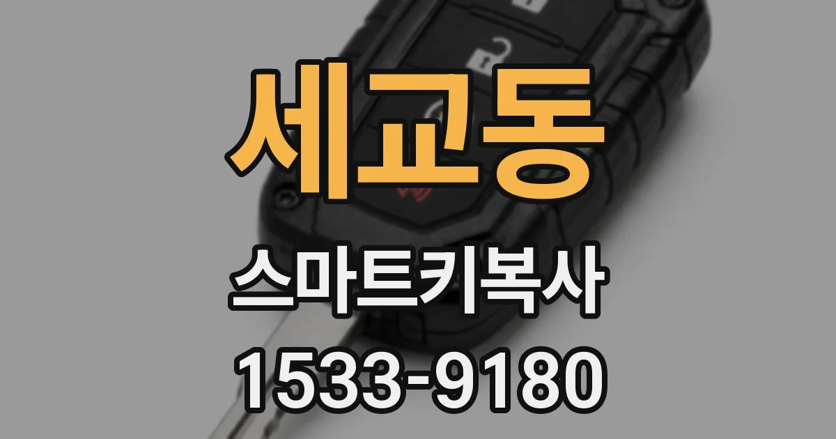 세교동 스마트키복사